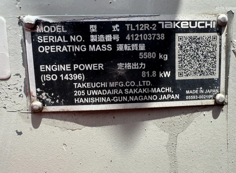 2021 Takeuchi TL12R2